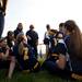 Saline head coach Alicia Seegert talks to the team after beating Chelsea on Monday, April 29. Daniel Brenner I AnnArbor.com